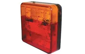 [CRL10LEDVRH9X] LED Combo Light Square 10-30V RH, Number Plate 9M pre-wired cable Boat Trailer
